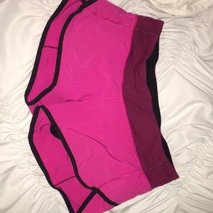Pink lululemon shorts